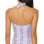 Jessica Simpson Printed Bow-front Halter Tankini Top Lavender Multi