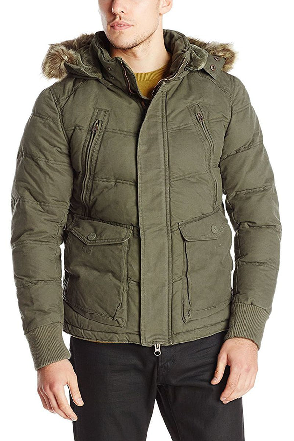 Jetlag Olive Hooded Parka