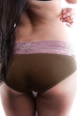 Jezebel Brown & Pink Lace Brief thumbnail 1