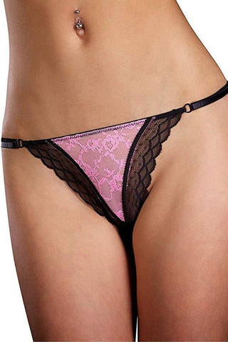 Jezebel Candy-Pink Dolled-Up Low-Rise G-String