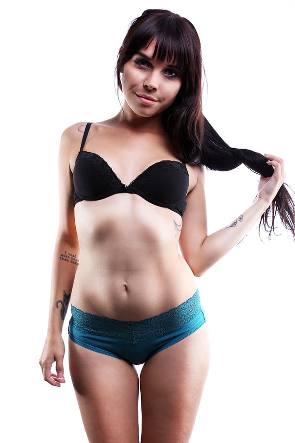 Jezebel Emerald Lace Brief