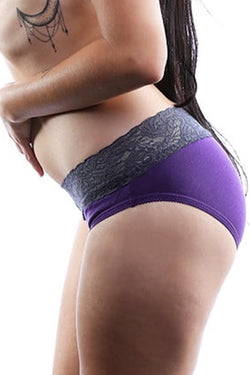 Jezebel Purple & Grey Lace Brief thumbnail 3