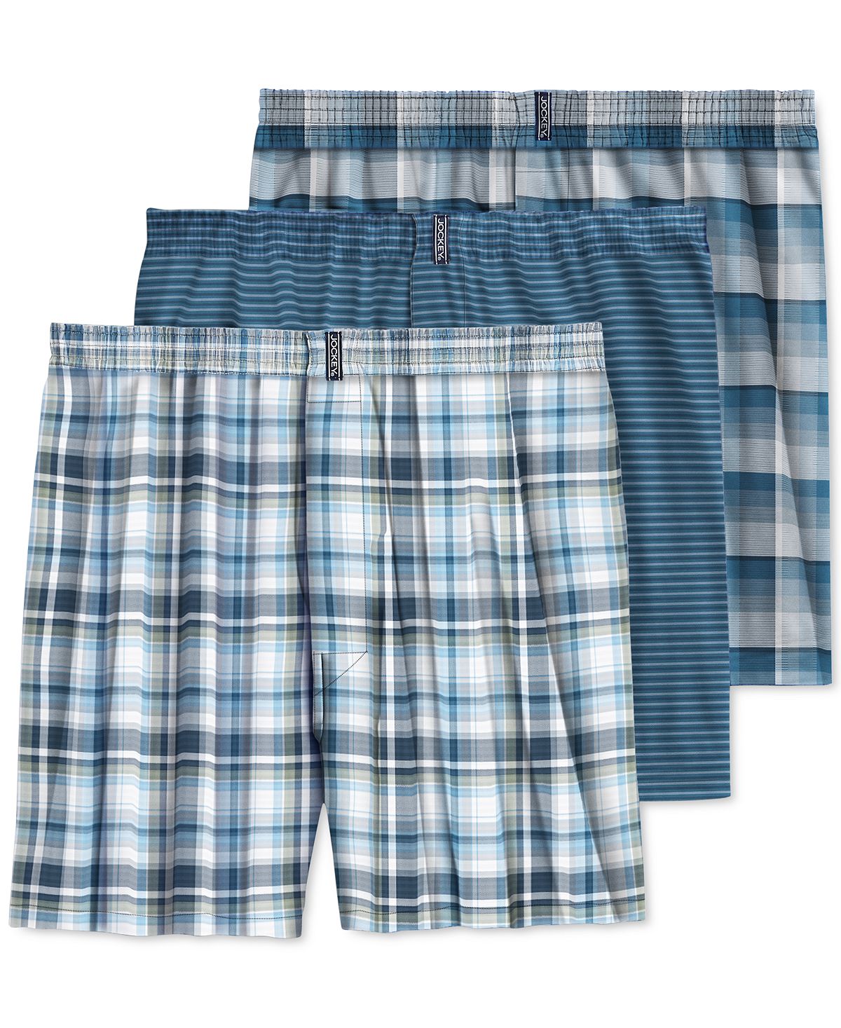 Jockey 3-pk. Woven Boxers Blue