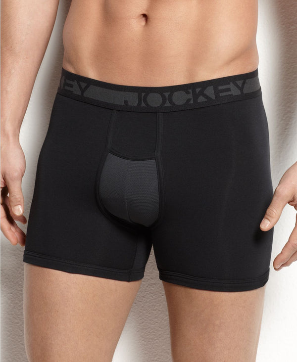 Jockey Big & Tall Sport Performance Microfiber Tagless Boxer Briefs Black
