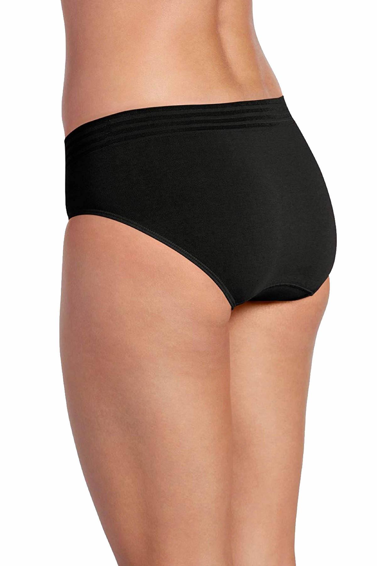 Jockey Black Cotton Seamfree Modern-Fit Hipster