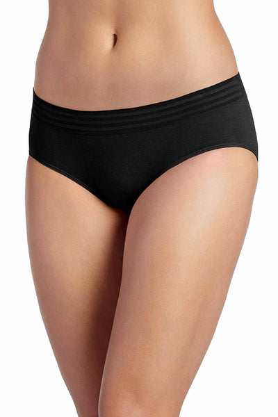 Jockey Black Cotton Seamfree Modern-Fit Hipster