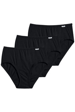 Jockey Black Elance Cotton Hipster 3-Pack thumbnail 1