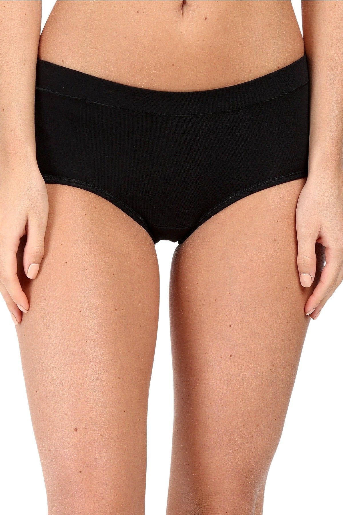 Jockey Black Elance Cotton-Stretch Hipster