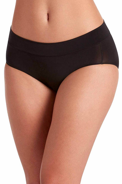 Jockey Black No-VPL Wide-Waistband Hipster Panty