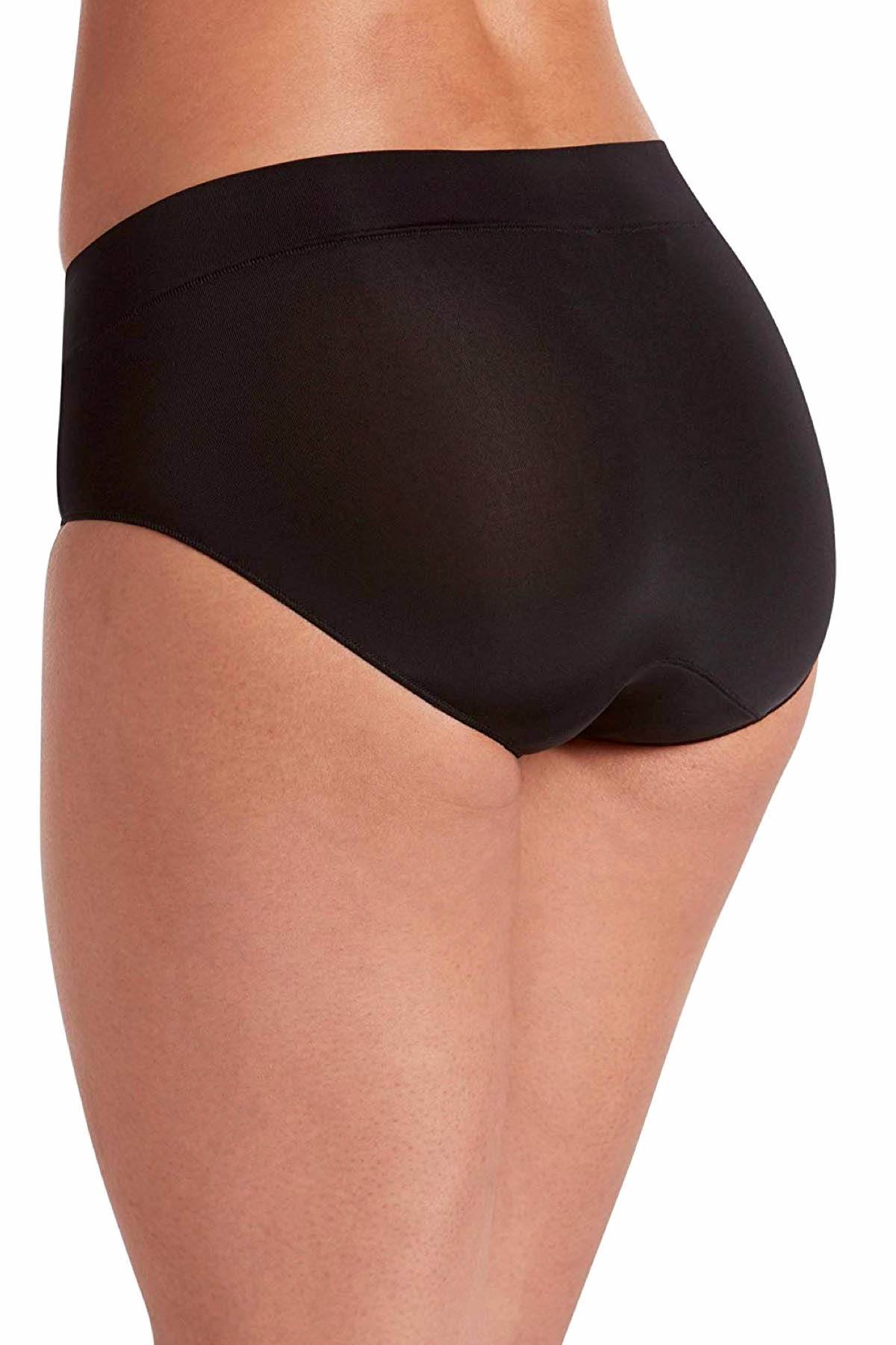 Jockey Black No-VPL Wide-Waistband Hipster Panty