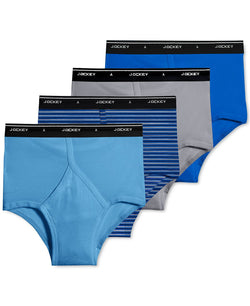 Jockey Classic Collection Full-rise Briefs 4-pack Blue thumbnail 1