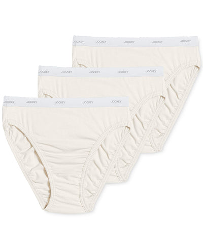 Jockey Classics French Cut Underwear 3 Pack 9480 9481 Extended Sizes Ivory (Nude 5)