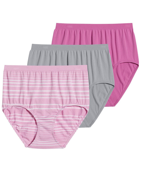 Jockey Comfies Micro Brief Underwear 3 Pack 3328 Sheerstrpe