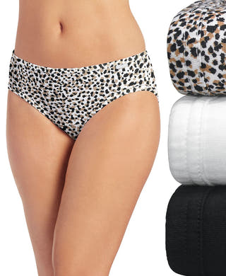 Jockey Elance Bikini Brief 3 Pack in Animal/Assorted