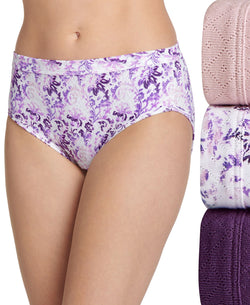 Jockey Elance Breathe Hipster Underwear 3 Pack 1540 Also Available In Extended Sizes Faded Mauve/faded Filigree/juicy Grape thumbnail 2