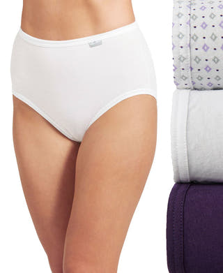 Jockey Elance Brief 3 Pack Underwear 1484 Extended Sizes Royal Plum/Diamond/White