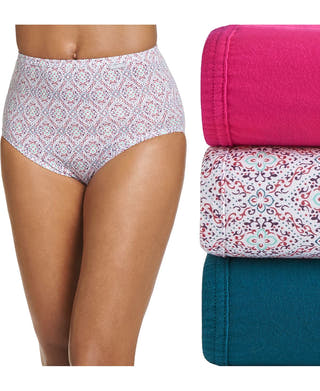 Jockey Elance Brief 3 Pack Underwear 1484 Fuchsia/ornate Geo/gypsy Teal