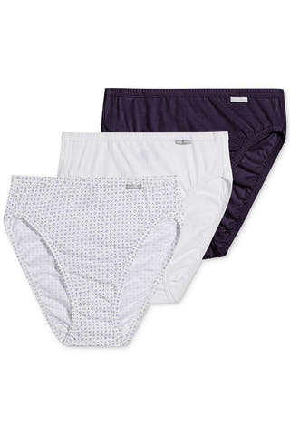Jockey Elance French Cut Brief 3 Pack in Diamond/Assorted