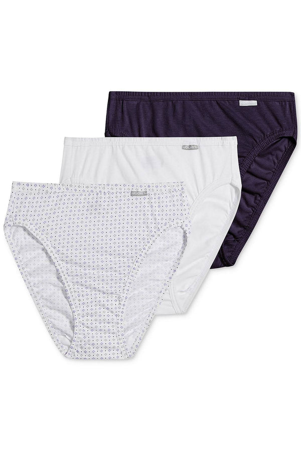Jockey Elance French Cut Brief 3 Pack in Diamond/Assorted