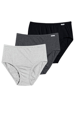Jockey Elance Hipster 3 Pack in Black/Grey thumbnail 1