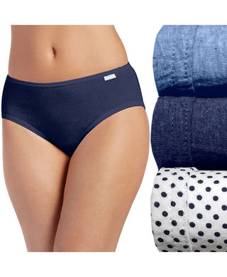 Jockey Elance Hipster 3 Pack in Blue Heather Dot