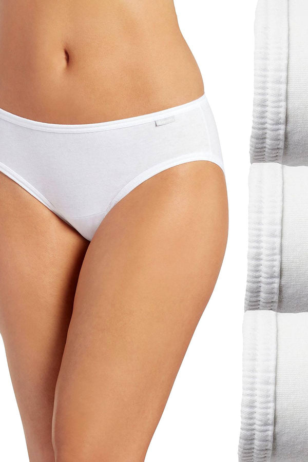 Jockey Elance Hipster 3 Pack in White