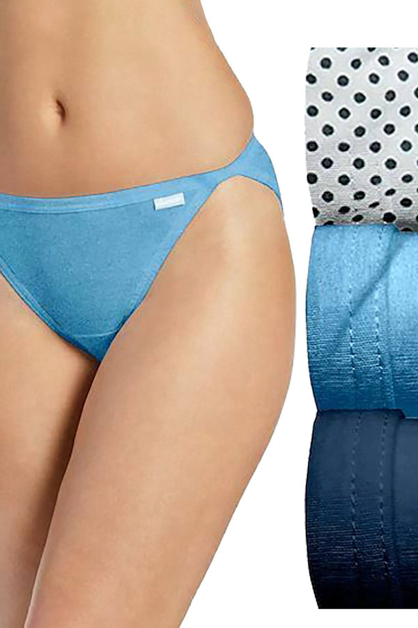 Jockey Elance String Bikini 3 Pack in Deep Blue Dot