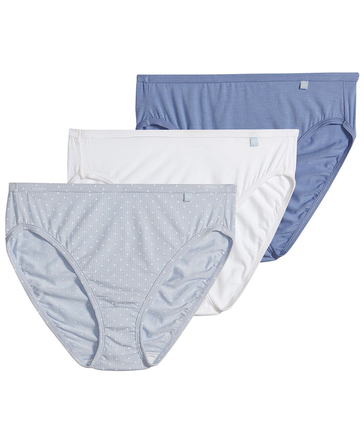 Jockey Elance Super Soft French Cut Underwear 3 Pack 2071 OBLONG DOT/BLUE  ORION/WHITE