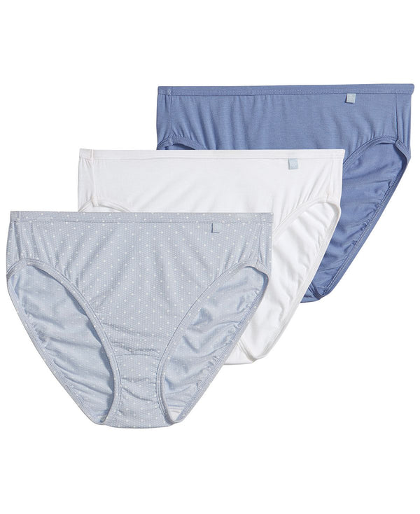 Jockey Elance Super Soft French Cut Underwear 3 Pack 2071 OBLONG DOT/BLUE ORION/WHITE