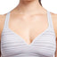 Jockey Fineline Medium Impact V Neck Sport Bra in Light Grey