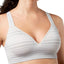 Jockey Fineline Medium Impact V Neck Sport Bra in Light Grey
