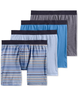 Jockey Flex 365 Cotton Stretch Boxer Brief 4 Pack True Navy thumbnail 1