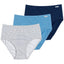 Jockey Heather Deep-Blue Dot Elance Cotton Hipster 3-Pack