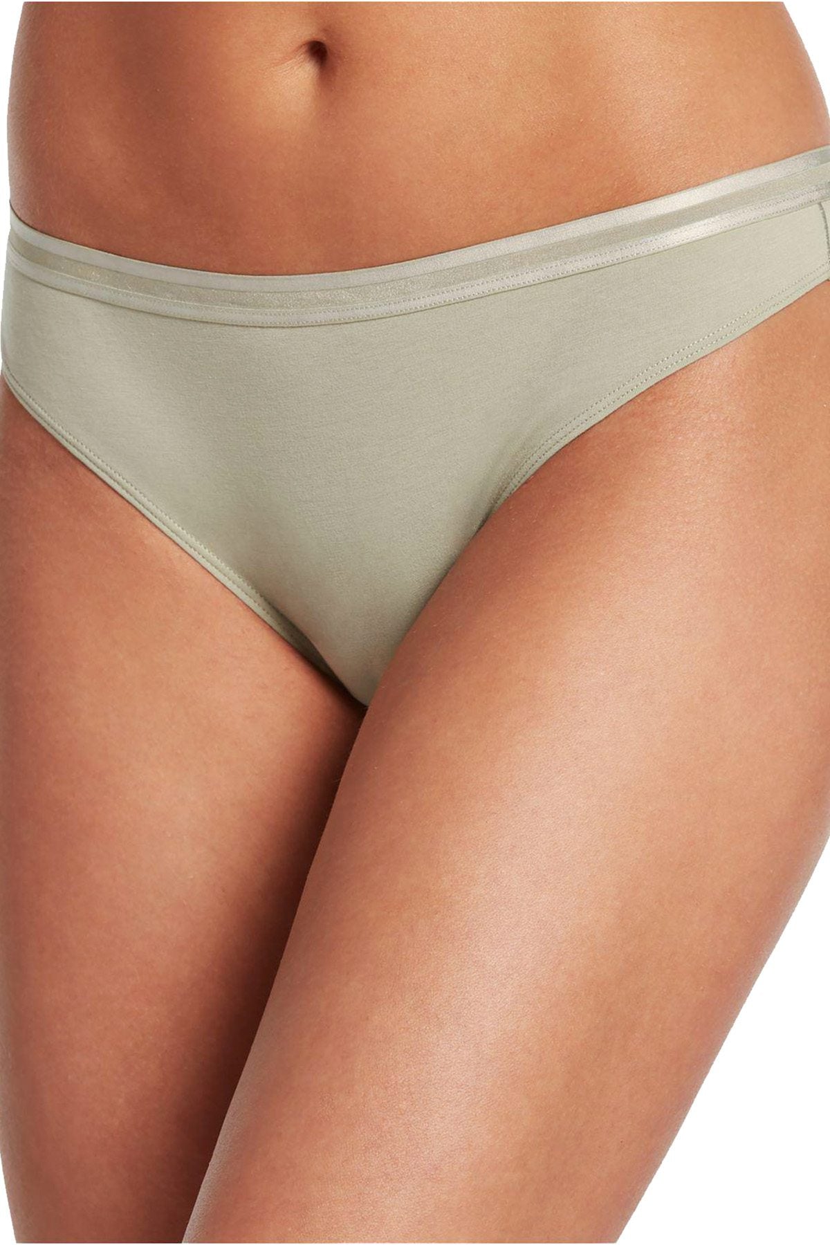 Jockey Light Linen-Green Cotton Allure Thong