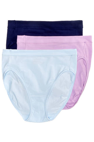 Jockey Lilac/Blue-Assorted Elance Stretch High-Cut Brief 3-Pack