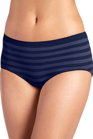 Jockey Matte/Shine Seamfree Hipster in Navy