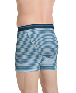 Jockey Men’s Classic 3 Pack Cotton Boxer Briefs Blue thumbnail 3