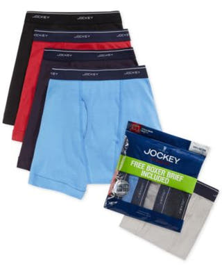 Jockey Mens Classic Big Man Boxer Light BlueGreyDark