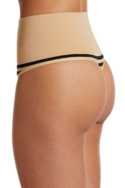 Jockey Nude with Black Stripes Slimmers Shaping Thong thumbnail 2