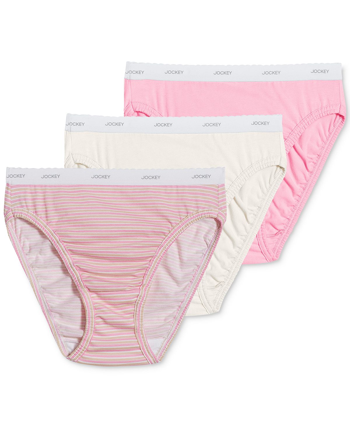 Jockey Plus Classics French Cut Underwear 3 Pack 9481 Siena Sunset/Simple Stripe Pink/Egyptian Scroll