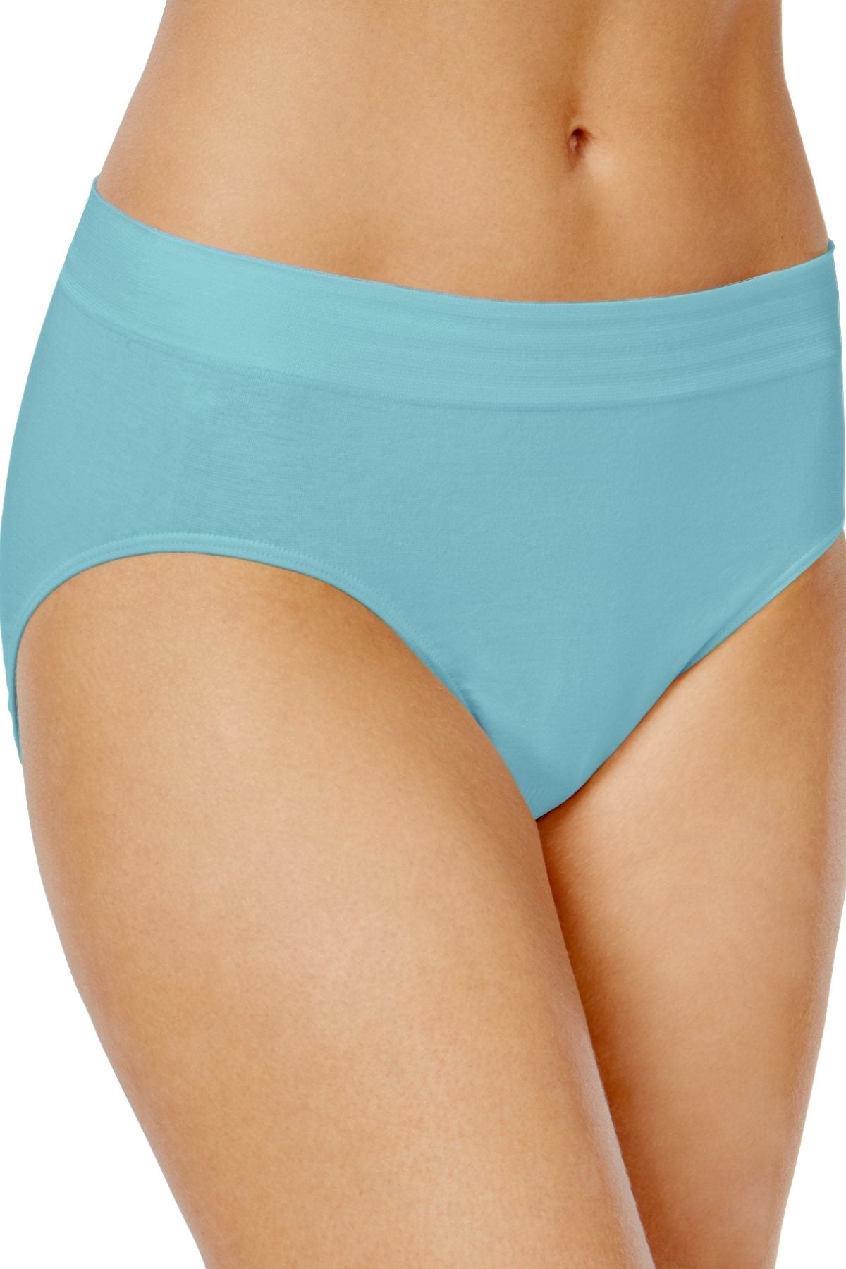 Jockey Pool-Blue Cotton Seamless High-Cut Brief