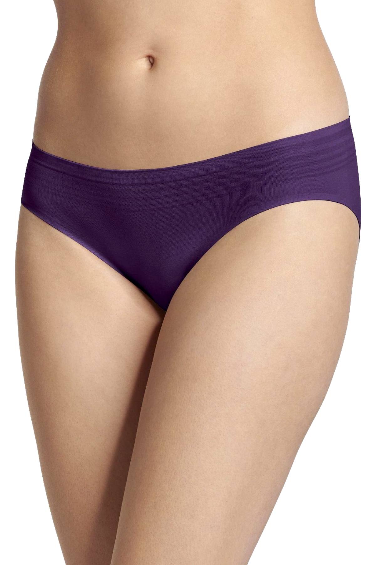 Jockey Royal-Plum Microfiber Seamfree Touch-of-Air Bikini Brief