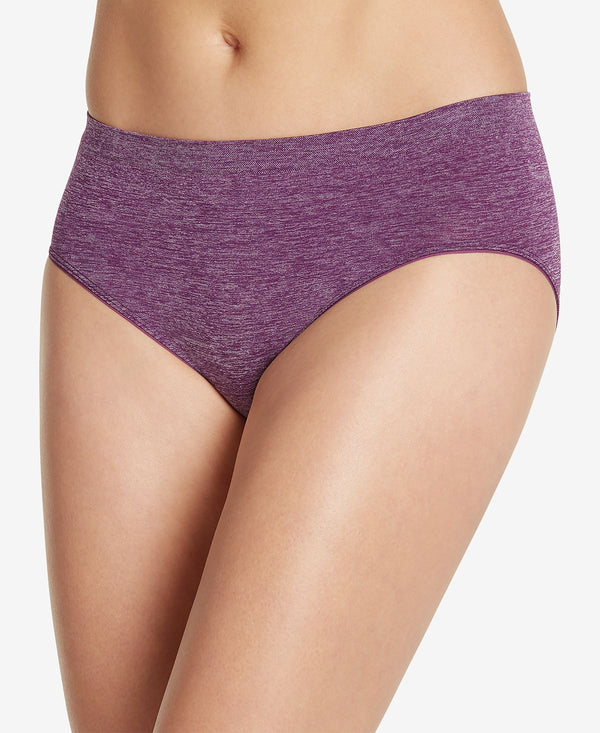 Jockey Smooth And Shine Seamfree Heathered Hipster Underwear 2187 Available In Extended Sizes Absolute Plum