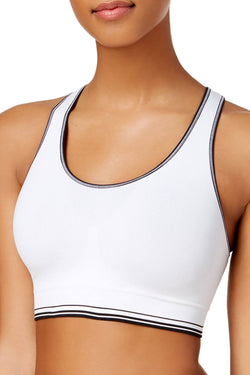 Jockey Sporties Seamless Low Impact Reversible Sport Bra in White/Black thumbnail 2