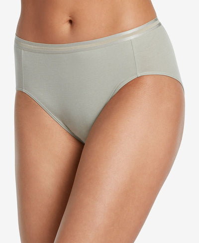 Jockey Supima Cotton Allure Hi Cut 1626 Light Linen Green