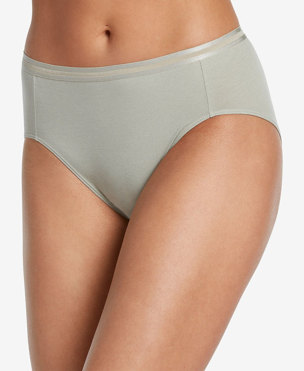 Jockey Supima Cotton Allure Hi Cut 1626 Light Linen Green