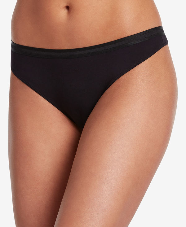 Jockey Supima Cotton Allure Thong 1628 Black