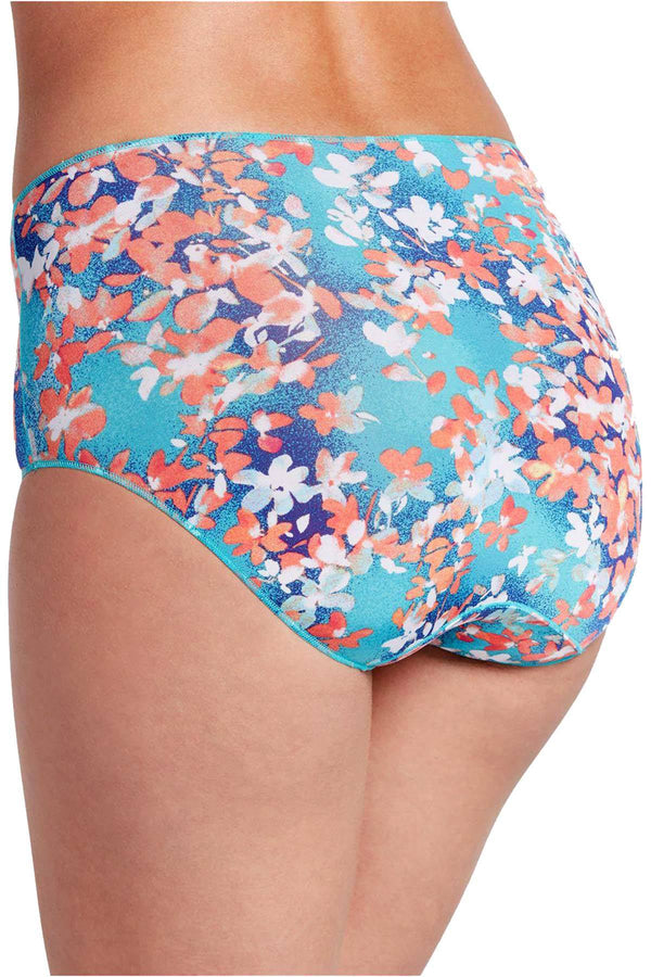 Jockey Turquoise Floral No Panty Line Promise Bikini Panty
