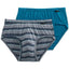 Jockey Underwear Elance Poco Brief 2 Pack Joy Stripe Grey Green Asst