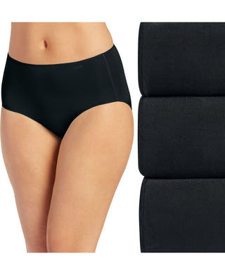 Jockey Wo 3-pk. No Panty Line Promisecotton Hipster Underwear 1772 Black/black/black